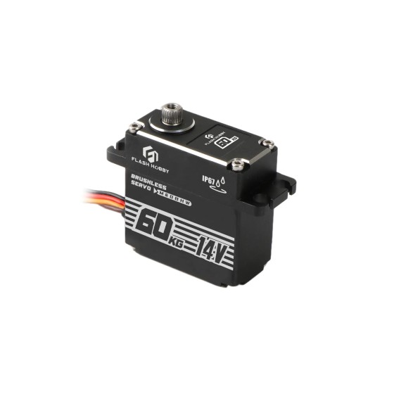 Hot Sales Flashhobby M60BHW Waterproof 60kg Large Torque 14V Digital Brushless Micro Servo Motor for RC Car RC Plane